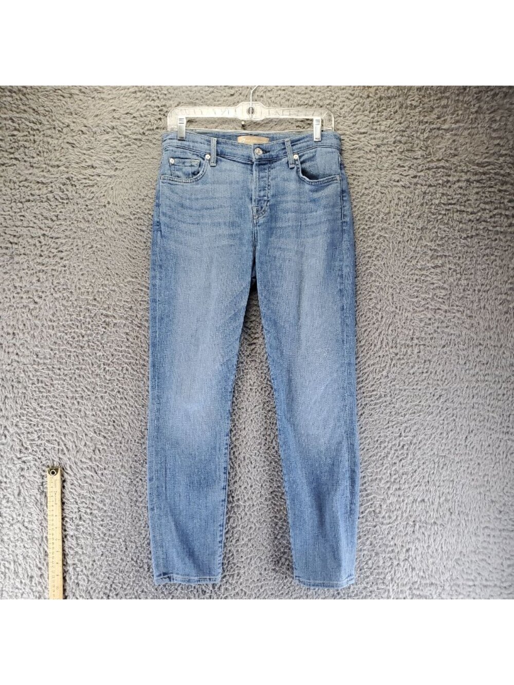 7 For All Mankind Jeans Womens 26 Blue Josefina Luxe Vintage Button Fly *Read*